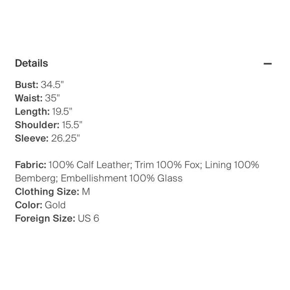 Marc Jacobs Fox Fur Leather Jacket Gold Sequin Lips disco retro M 6 - Picture 5 of 11